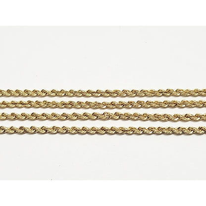 14K Yellow Gold Rope Chain Necklace