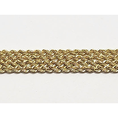 14K Yellow Gold Rope Chain Necklace