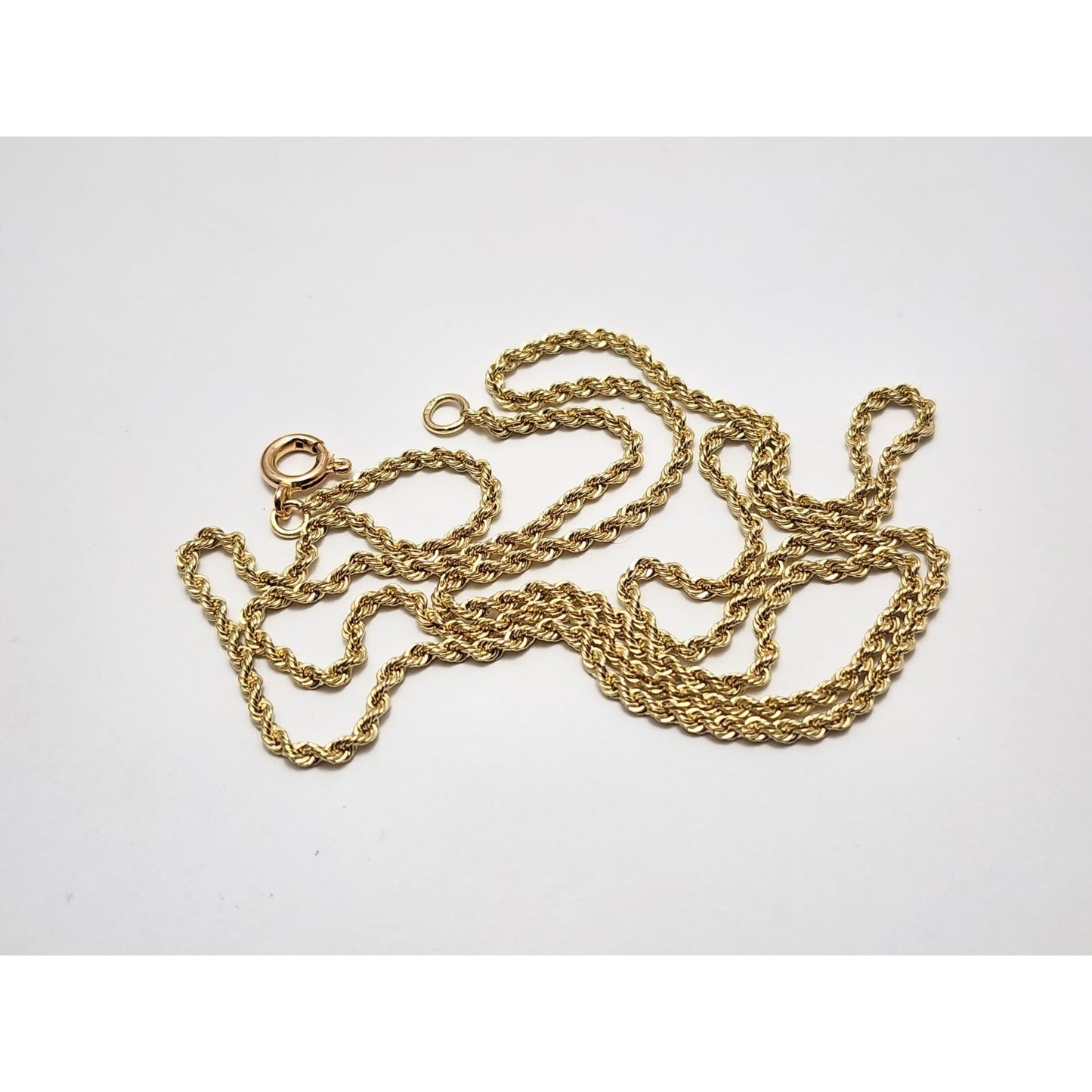 14K Yellow Gold Rope Chain Necklace