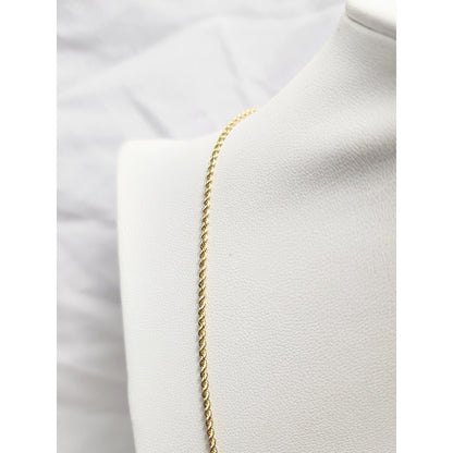 14K Yellow Gold Rope Chain Necklace