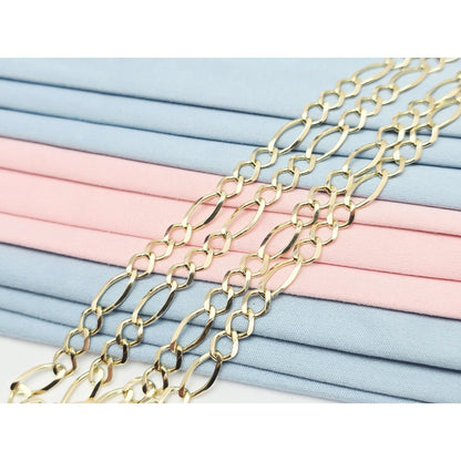 10K Yellow Gold Figaro Link Chain Necklace