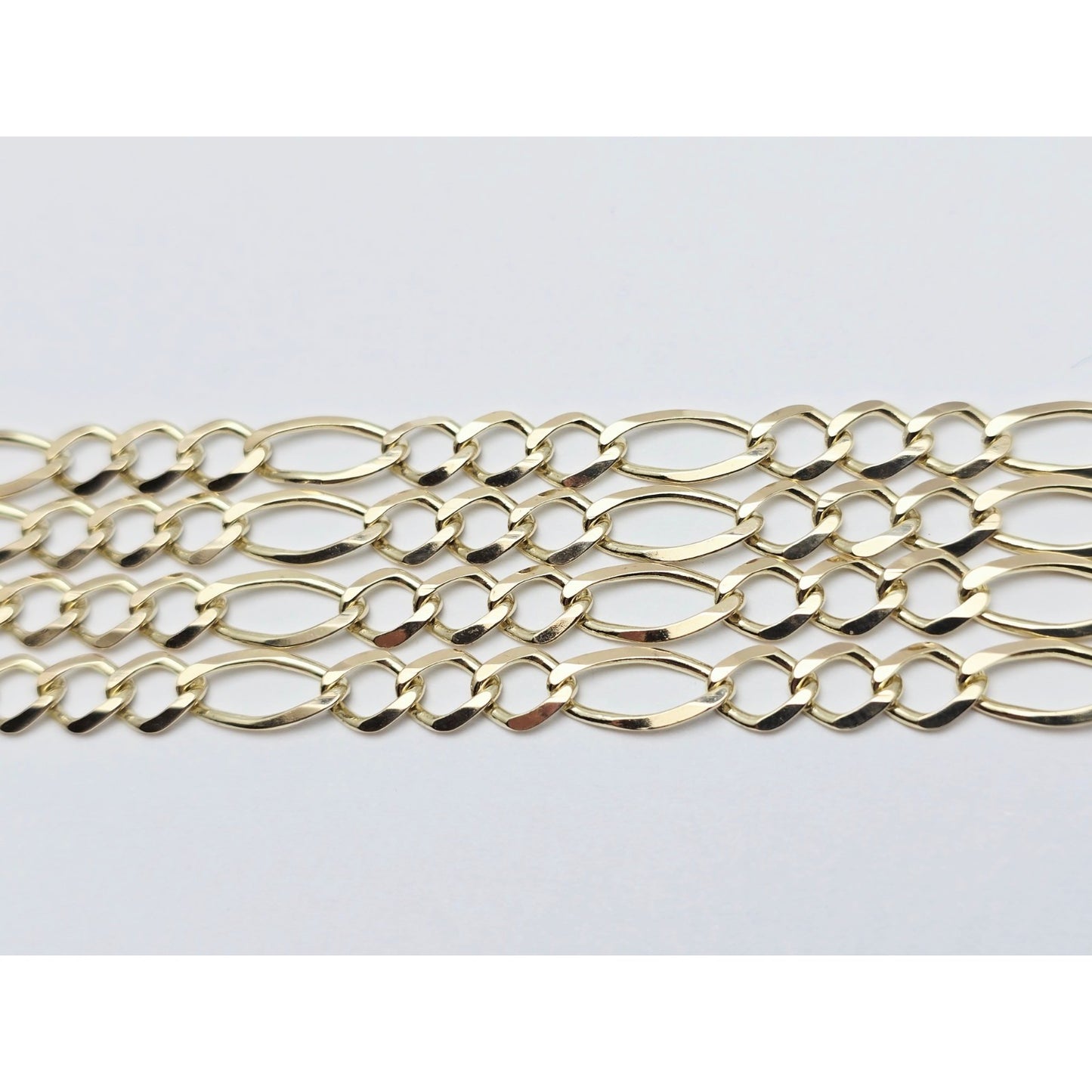 10K Yellow Gold Figaro Link Chain Necklace
