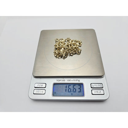 10K Yellow Gold Figaro Link Chain Necklace