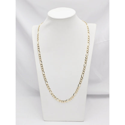 10K Yellow Gold Figaro Link Chain Necklace