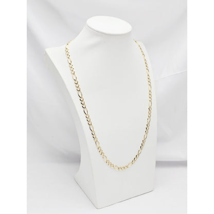 10K Yellow Gold Figaro Link Chain Necklace