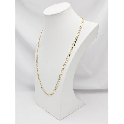 10K Yellow Gold Figaro Link Chain Necklace