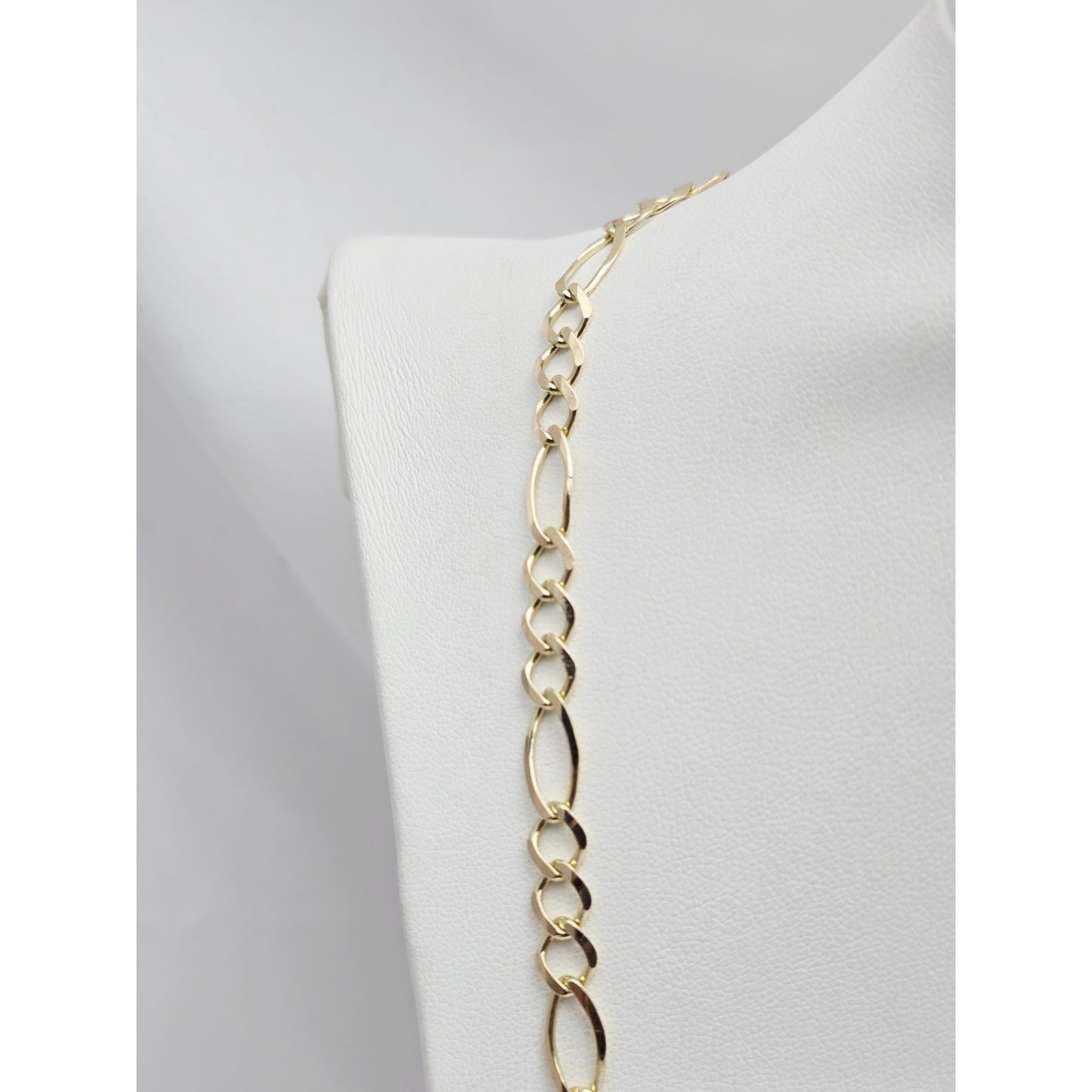 10K Yellow Gold Figaro Link Chain Necklace
