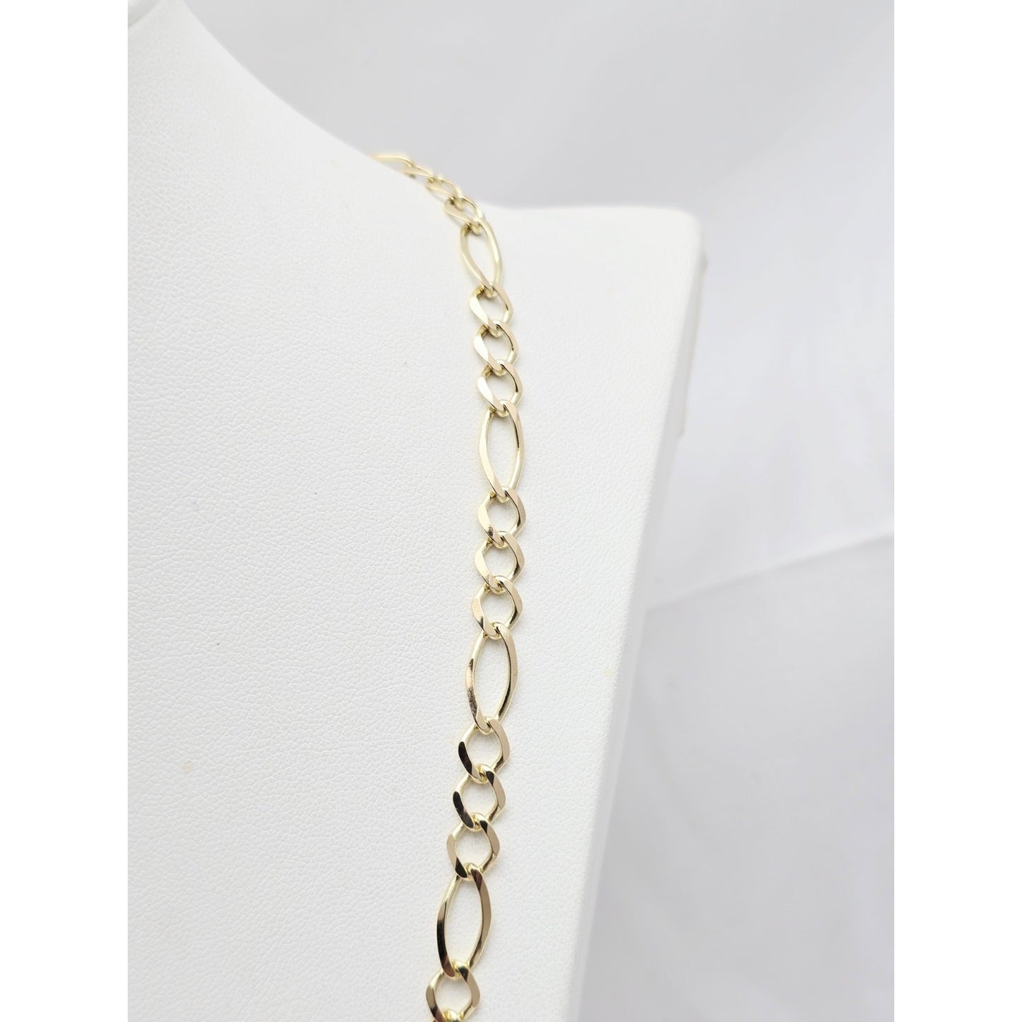 10K Yellow Gold Figaro Link Chain Necklace