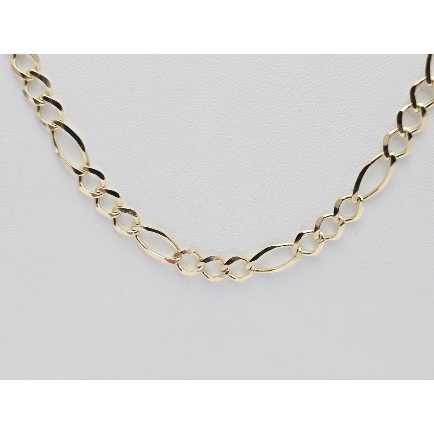 10K Yellow Gold Figaro Link Chain Necklace