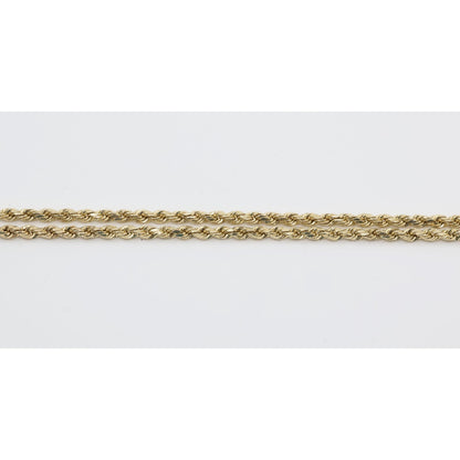 14K Yellow Gold Rope Chain Necklace