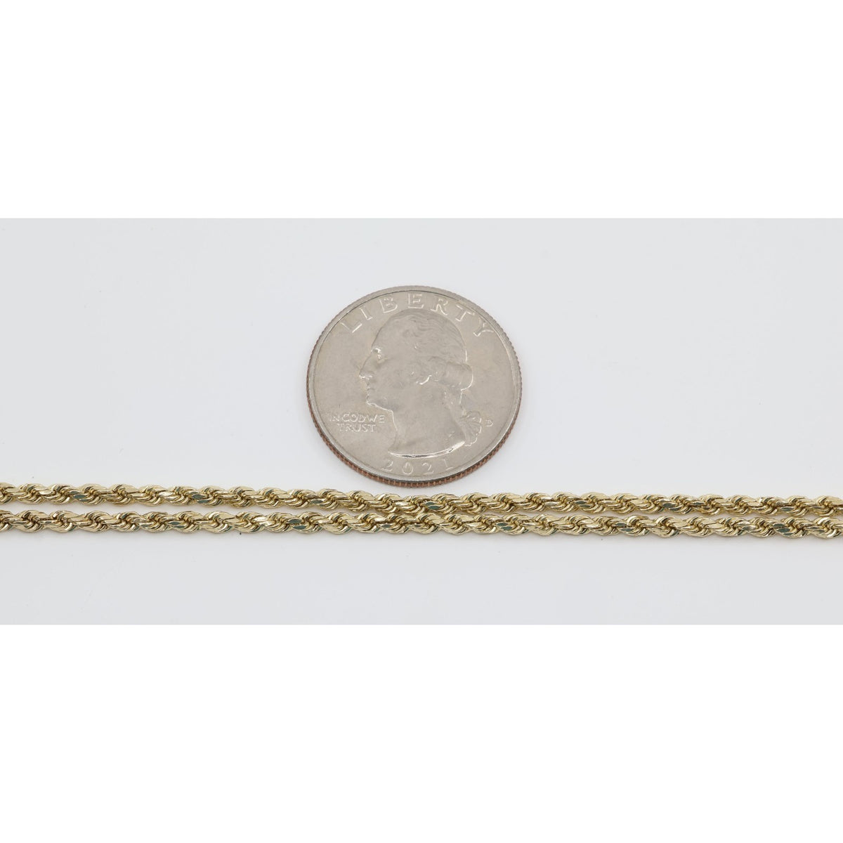 14K Yellow Gold Rope Chain Necklace