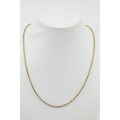 14K Yellow Gold Rope Chain Necklace