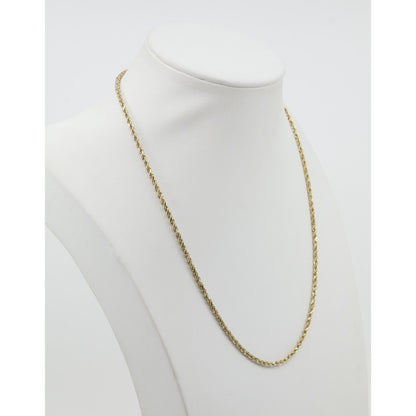 14K Yellow Gold Rope Chain Necklace