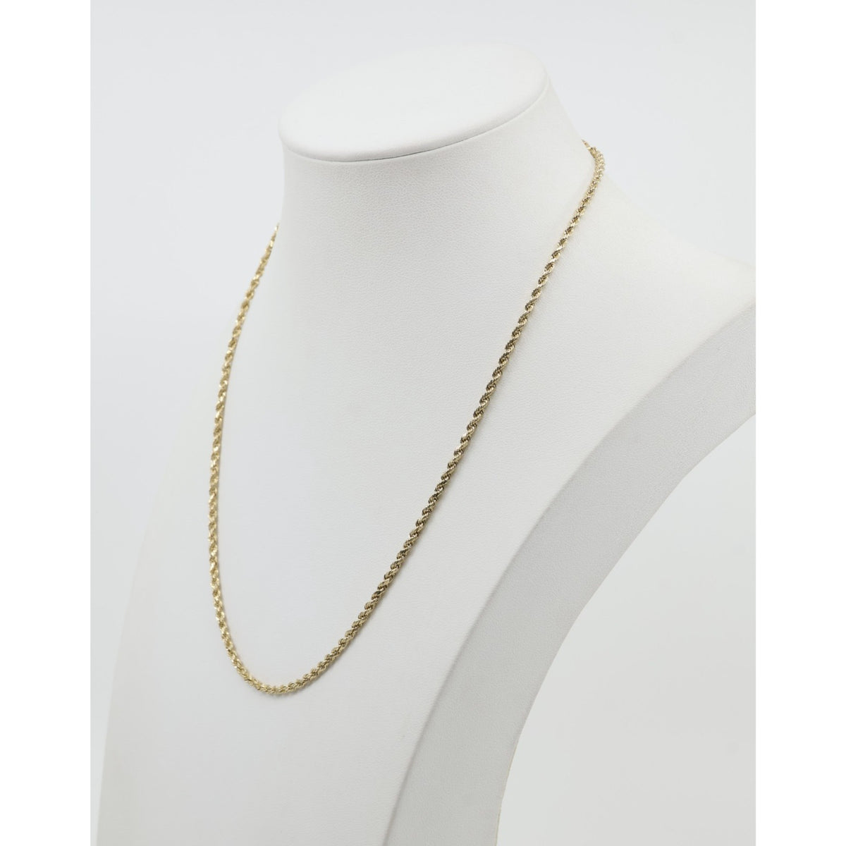 14K Yellow Gold Rope Chain Necklace