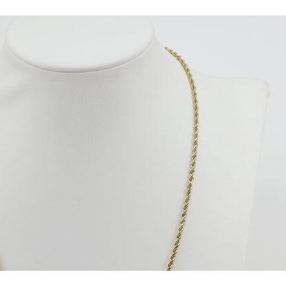 14K Yellow Gold Rope Chain Necklace