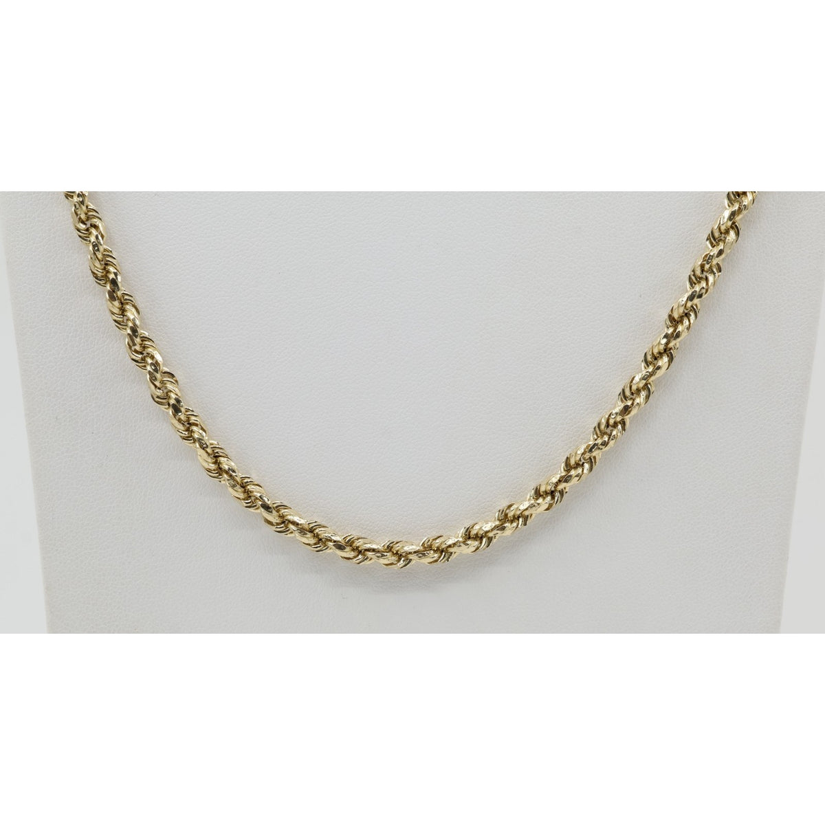 14K Yellow Gold Rope Chain Necklace