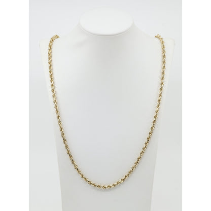 14K Yellow Gold Rope Chain Necklace