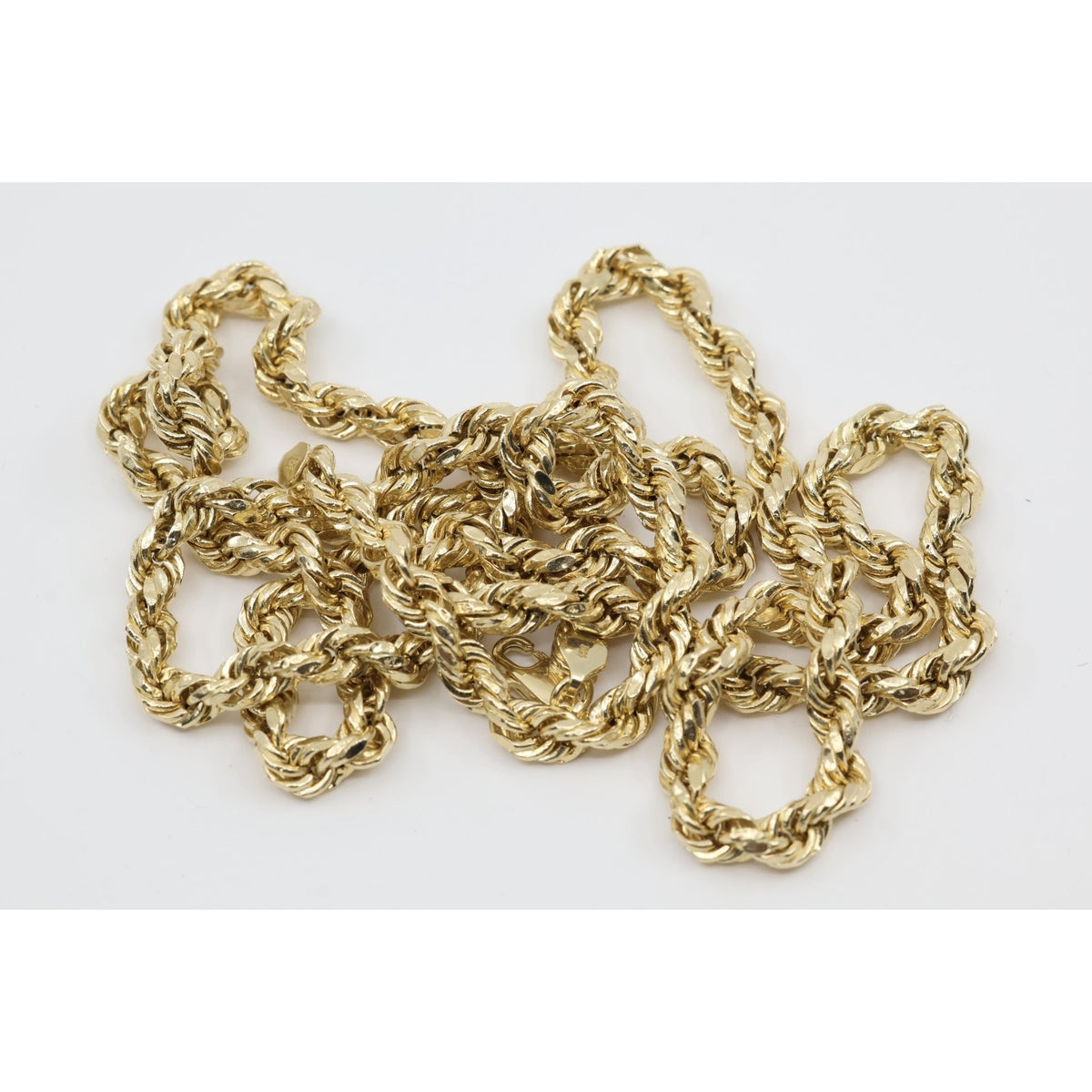 14K Yellow Gold Rope Chain Necklace
