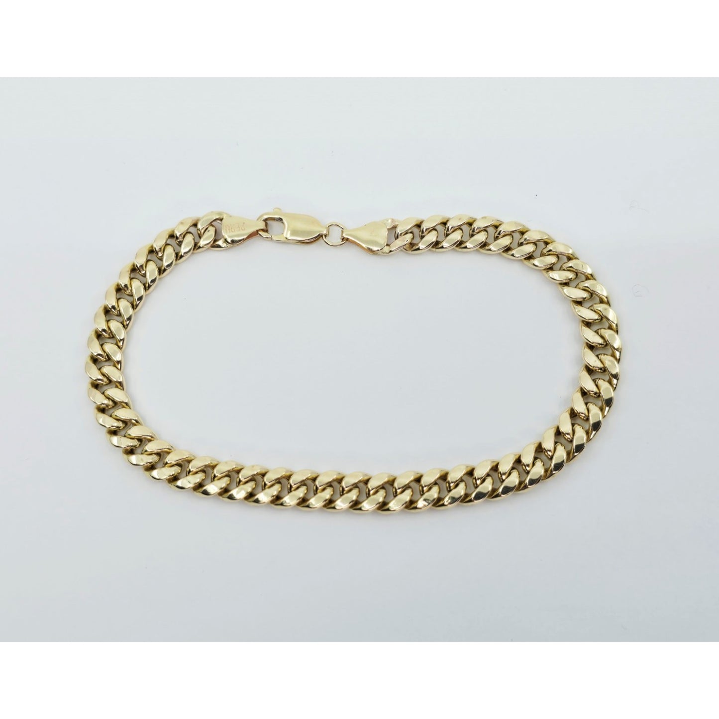 10K Yellow Gold Cuban Link Chain Bracelet