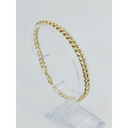 10K Yellow Gold Cuban Link Chain Bracelet