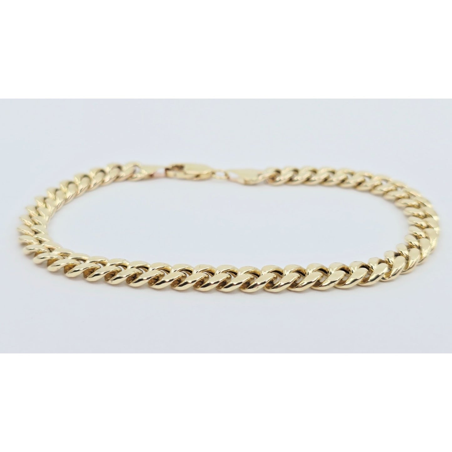 10K Yellow Gold Cuban Link Chain Bracelet