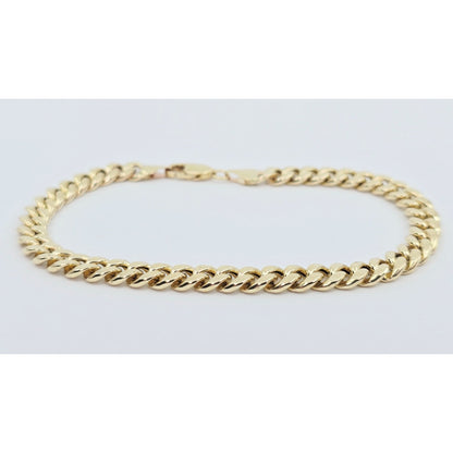 10K Yellow Gold Cuban Link Chain Bracelet