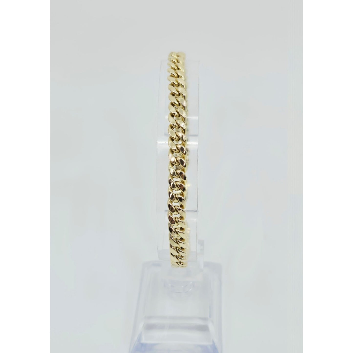 10K Yellow Gold Cuban Link Chain Bracelet