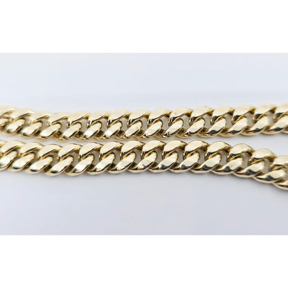 10K Yellow Gold Cuban Link Chain Bracelet