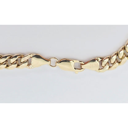 10K Yellow Gold Cuban Link Chain Bracelet
