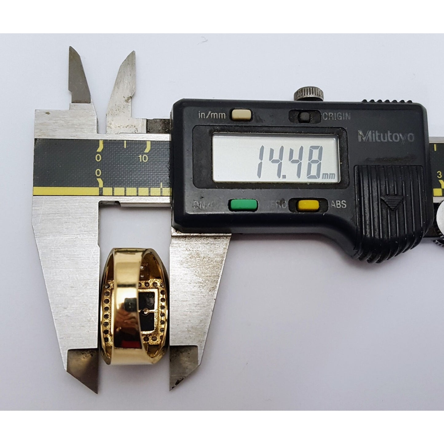 14K Two Tone Gold Onyx & CZ Men's Ring