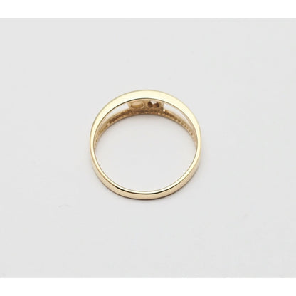 14K Yellow Gold Opal & Diamond Ring