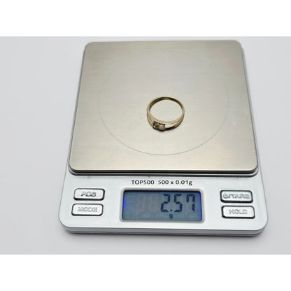 14K Yellow Gold Opal & Diamond Ring