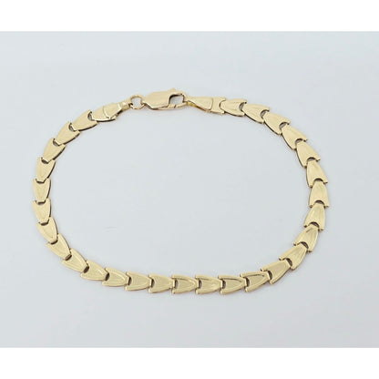 14K Yellow Gold Custom Tennis Link Bracelet