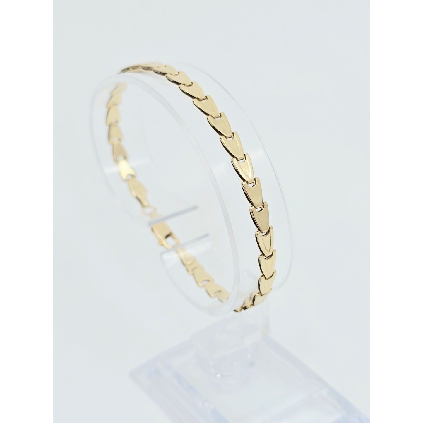 14K Yellow Gold Custom Tennis Link Bracelet