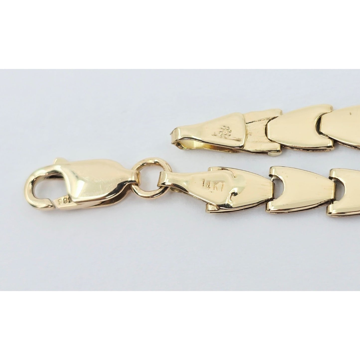 14K Yellow Gold Custom Tennis Link Bracelet