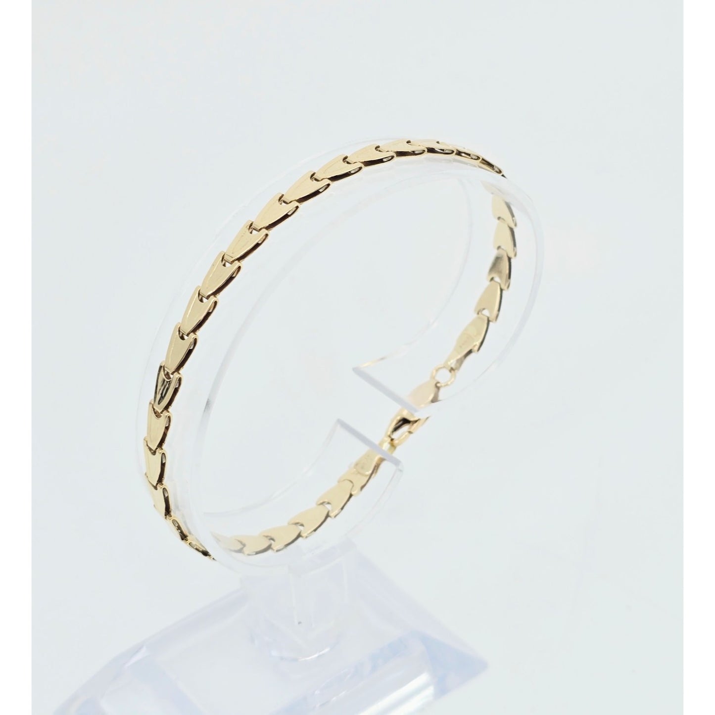 14K Yellow Gold Custom Tennis Link Bracelet