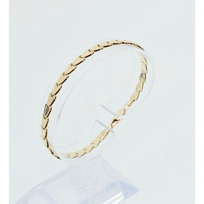 14K Yellow Gold Custom Tennis Link Bracelet