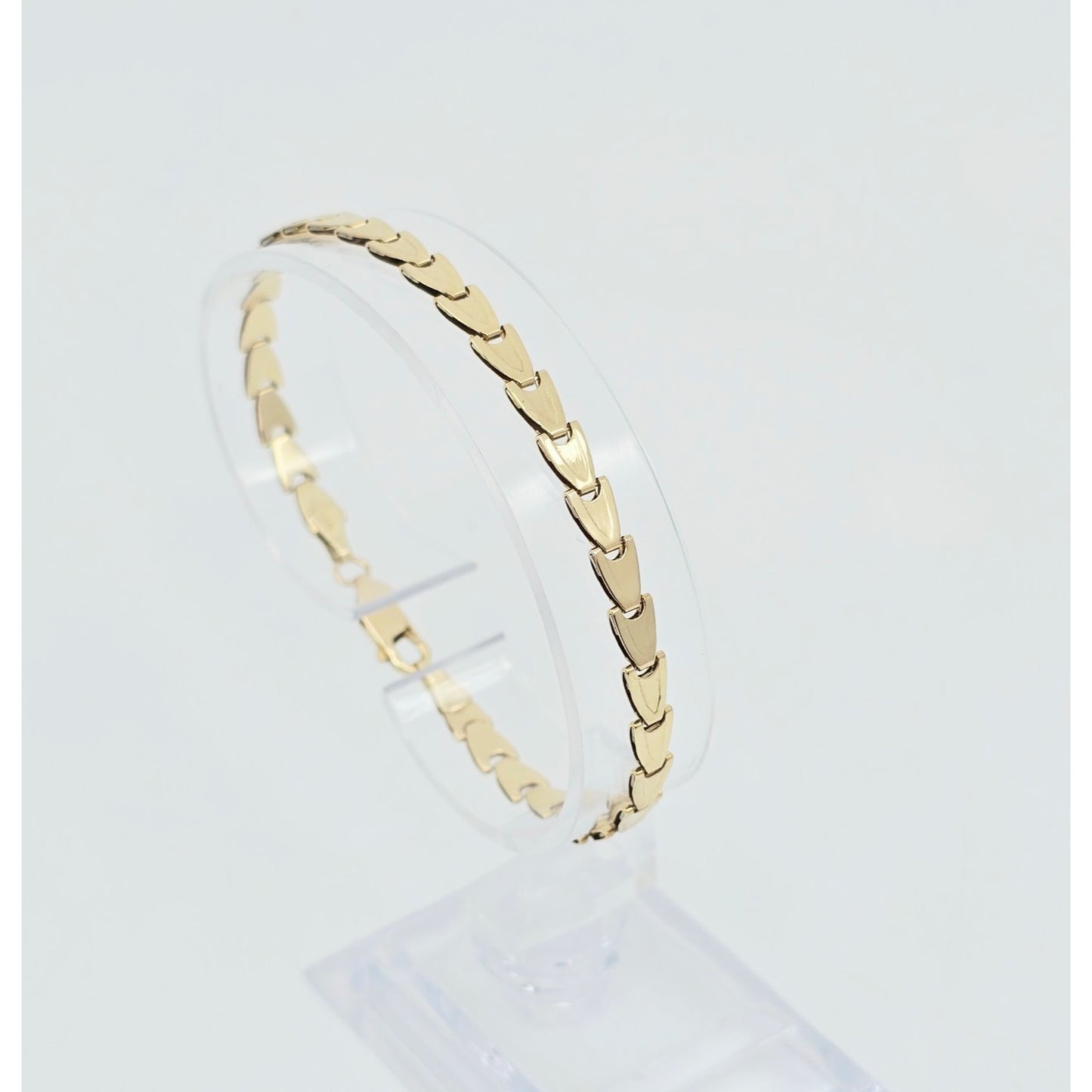14K Yellow Gold Custom Tennis Link Bracelet