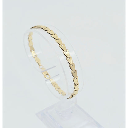 14K Yellow Gold Custom Tennis Link Bracelet