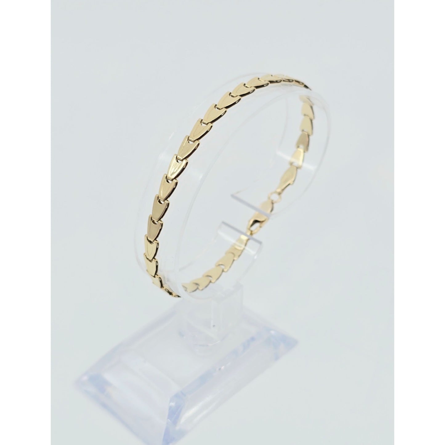 14K Yellow Gold Custom Tennis Link Bracelet