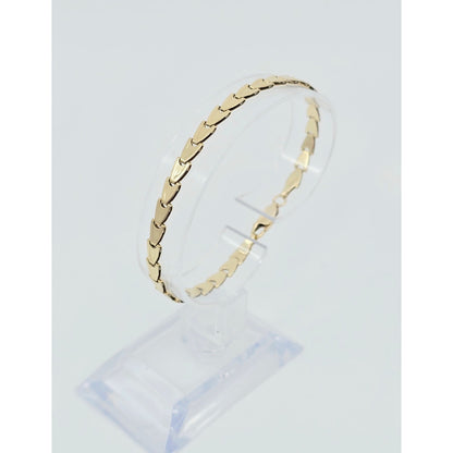 14K Yellow Gold Custom Tennis Link Bracelet
