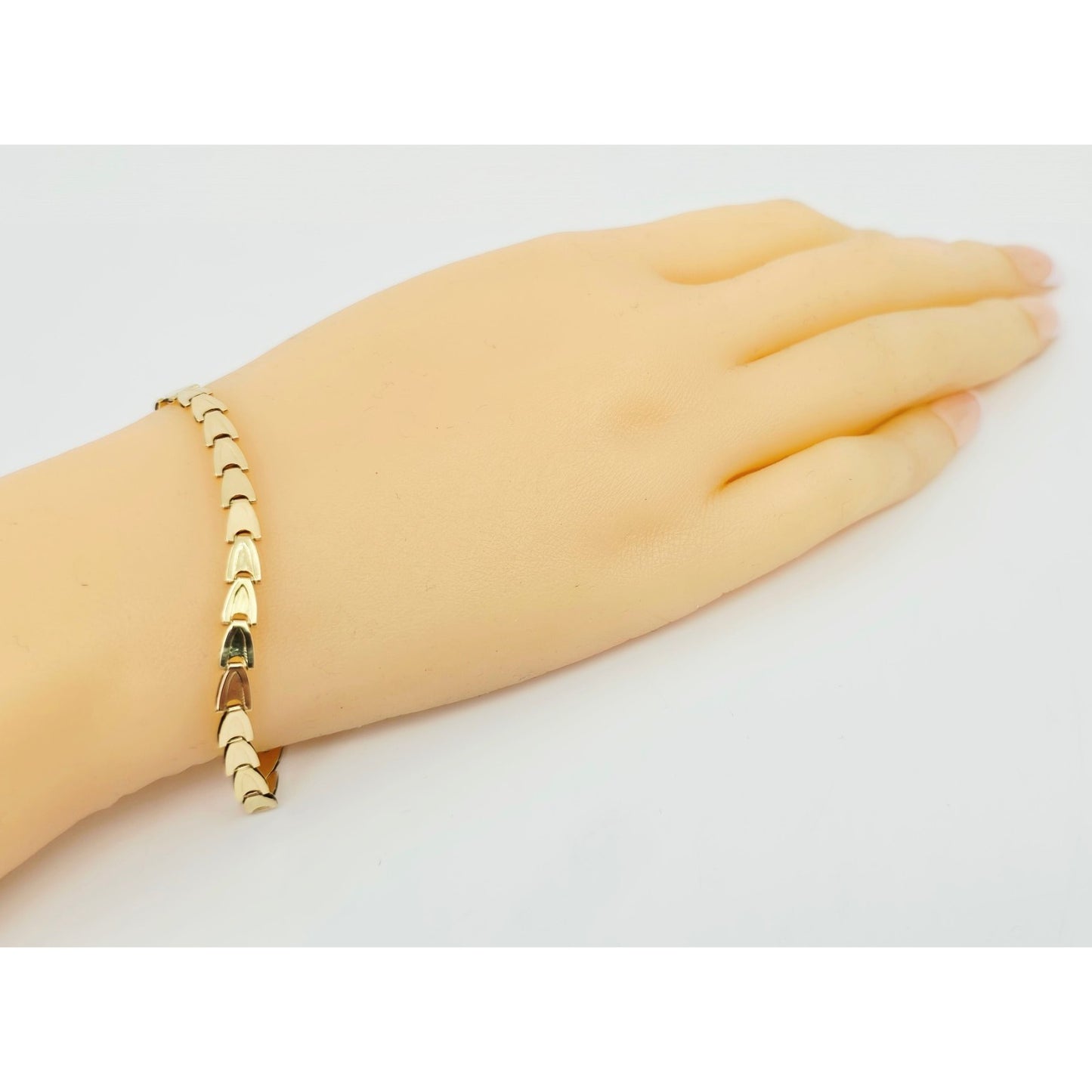 14K Yellow Gold Custom Tennis Link Bracelet