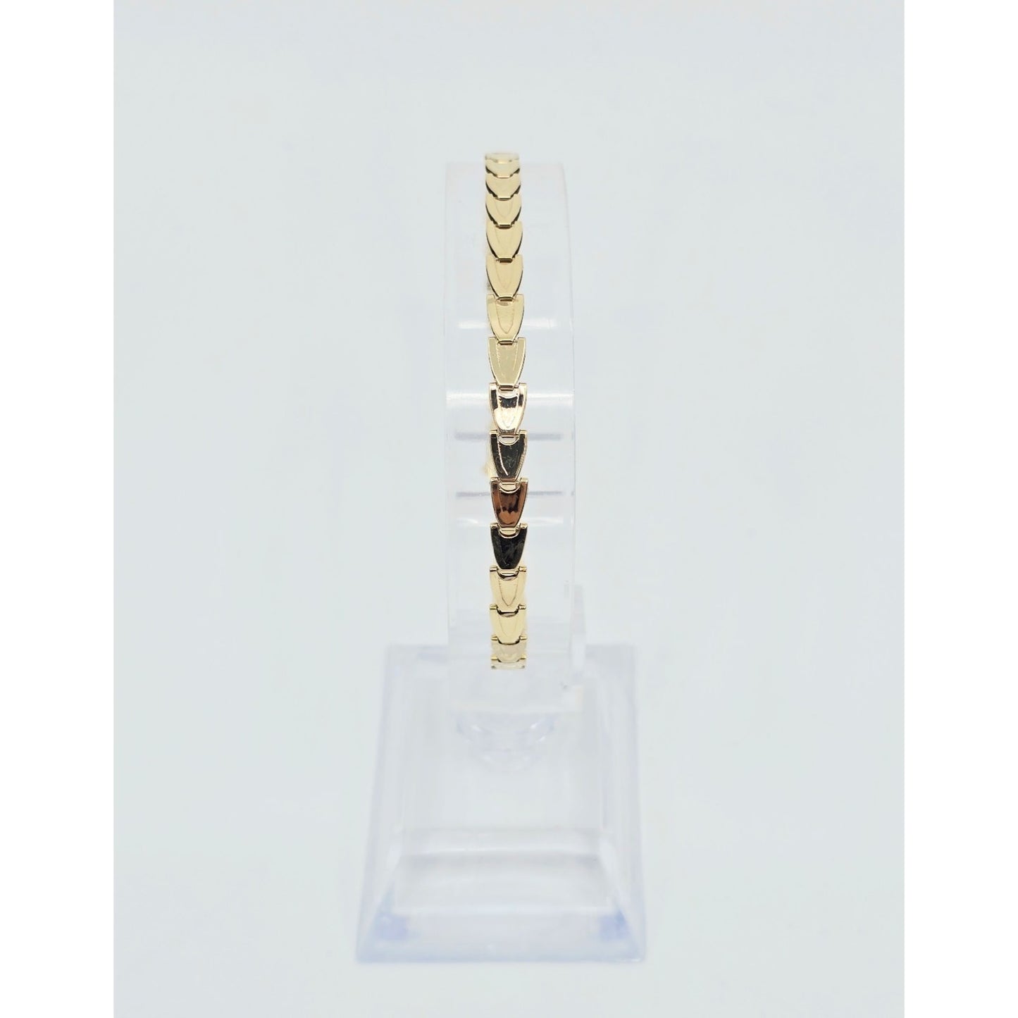 14K Yellow Gold Custom Tennis Link Bracelet