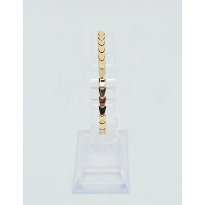 14K Yellow Gold Custom Tennis Link Bracelet