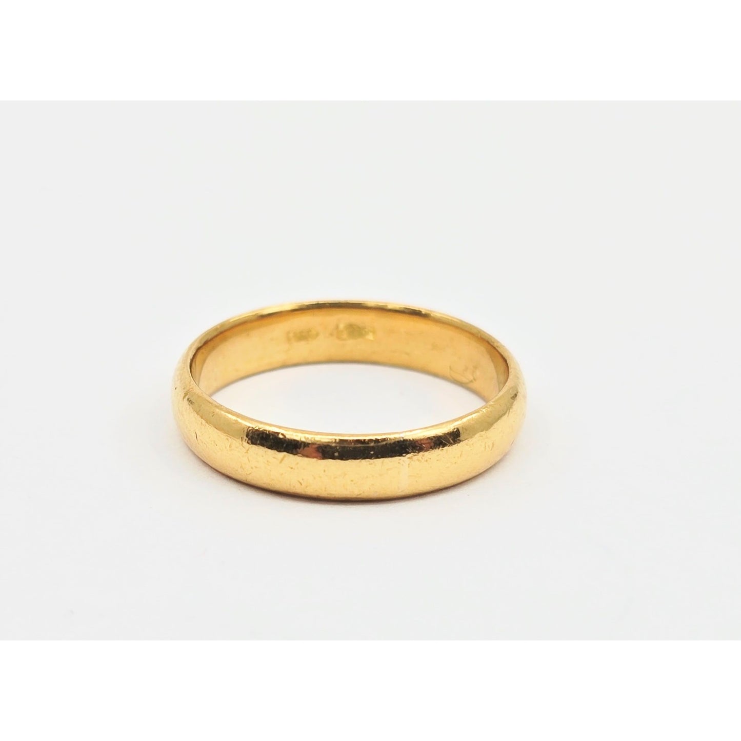 23K Yellow Gold Polished Wedding Band Ring