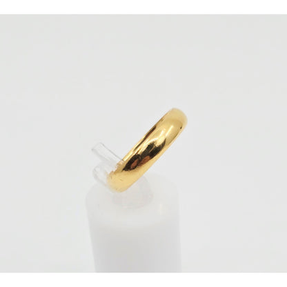23K Yellow Gold Polished Wedding Band Ring