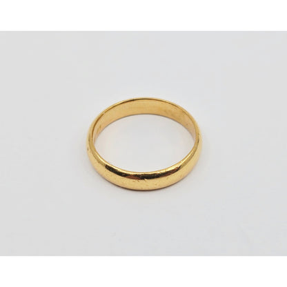 23K Yellow Gold Polished Wedding Band Ring