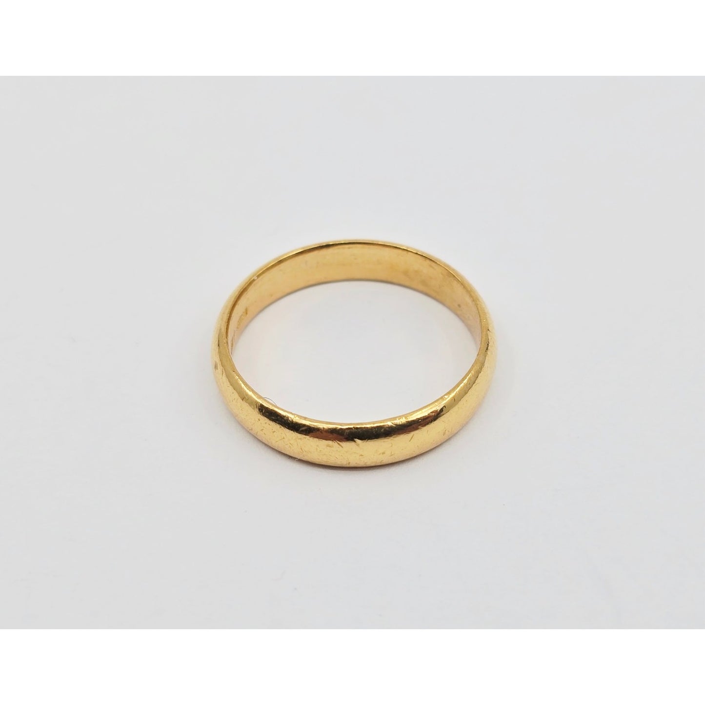 23K Yellow Gold Polished Wedding Band Ring