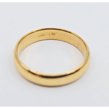 23K Yellow Gold Polished Wedding Band Ring