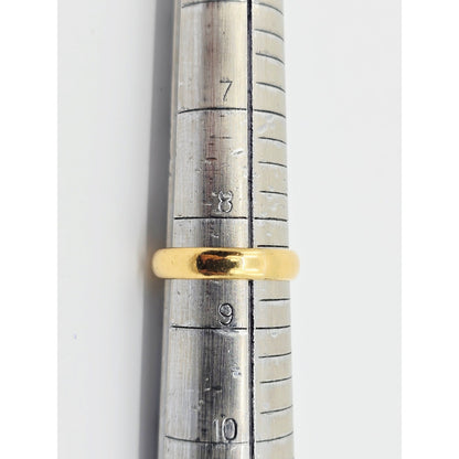 23K Yellow Gold Polished Wedding Band Ring